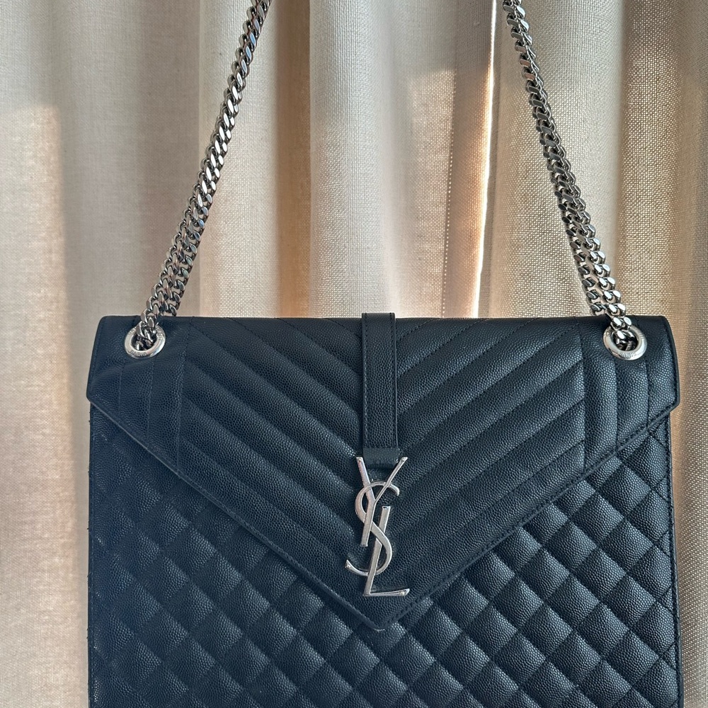 Ysl Quilted Leather Shoulder Bag